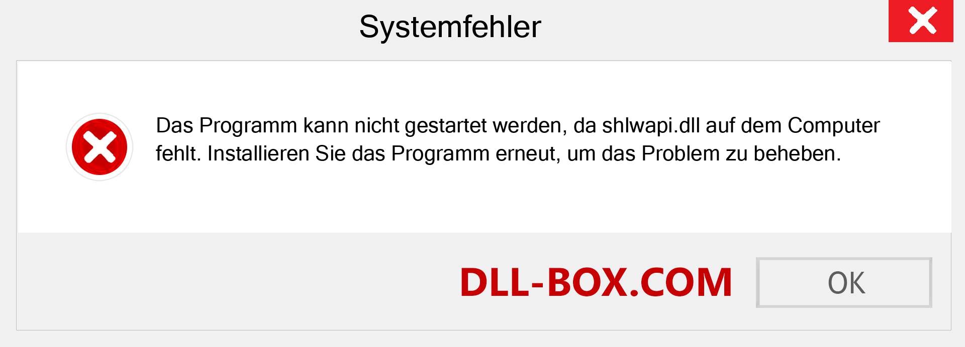 shlwapi.dll-Datei fehlt?. Download für Windows 7, 8, 10 - Fix shlwapi dll Missing Error unter Windows, Fotos, Bildern