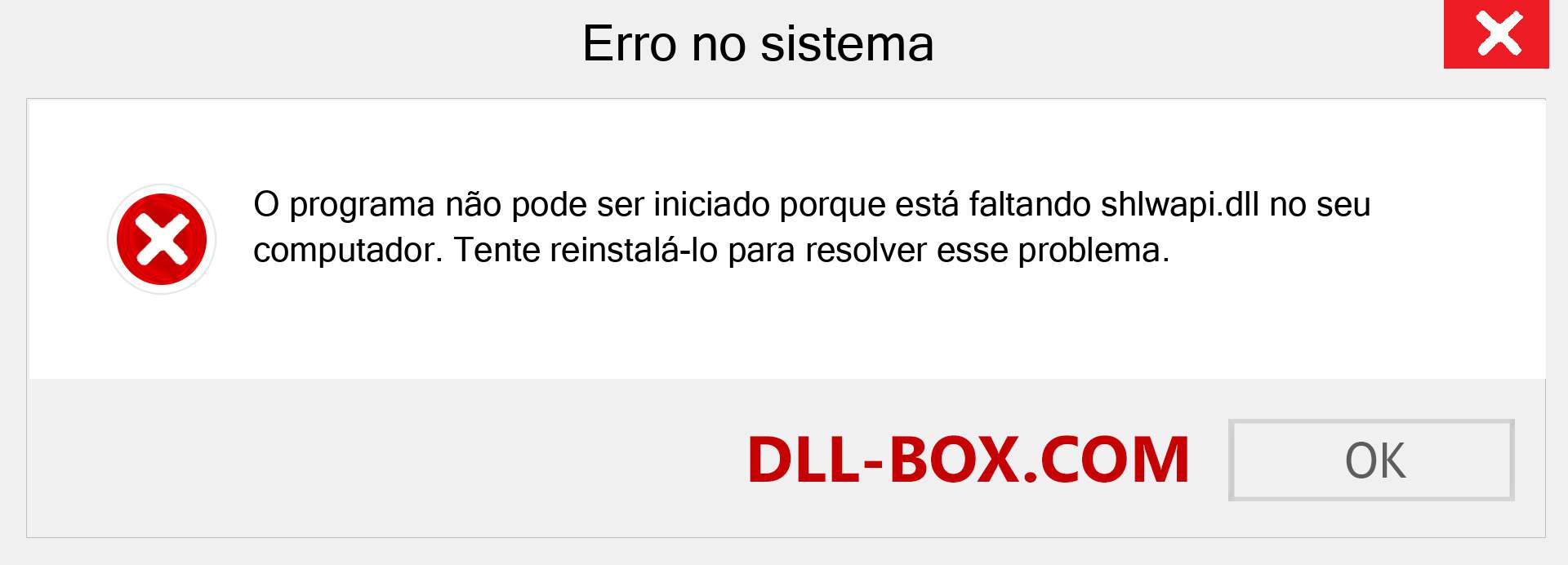 Arquivo shlwapi.dll ausente ?. Download para Windows 7, 8, 10 - Correção de erro ausente shlwapi dll no Windows, fotos, imagens